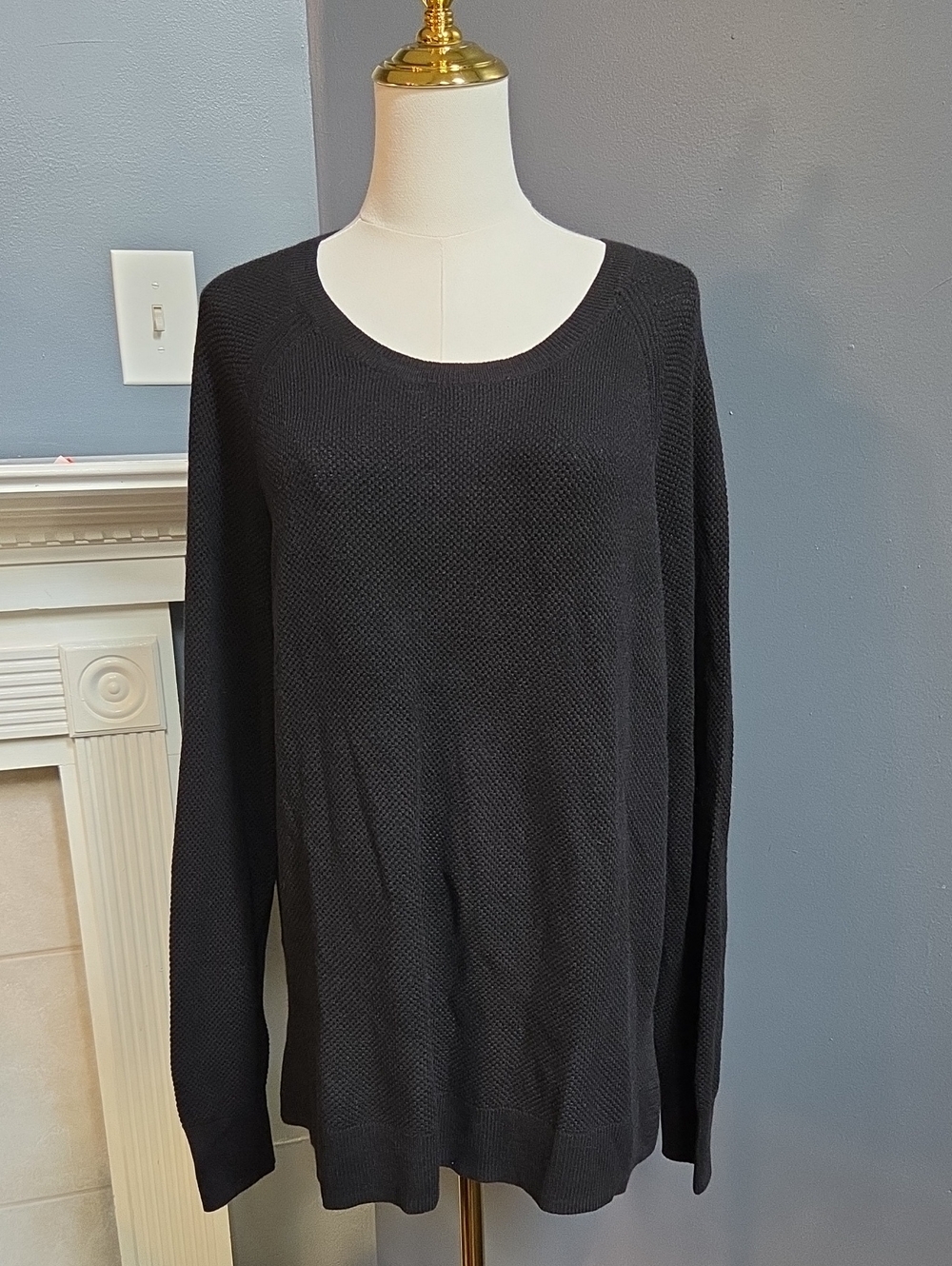 GAP Black Scoop Neck Knit Sweater